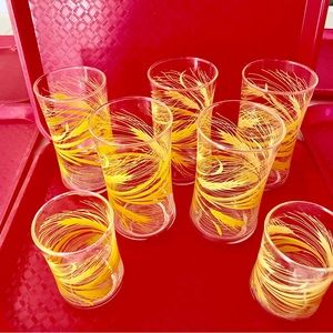 Libbey Golden Wheat Drinking Glasses Vintage